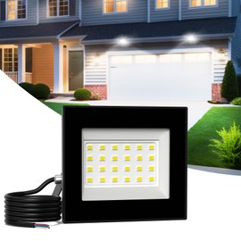 Zelvia 30 W LED Spotlight 6500 K Outdoor Light Cool White Super Bright 3000 LM Outdoor Floodlight IP66 Waterproof Headlight for Garden Garage Hotel