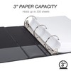 Samsill 3 Inch 3 Ring Binder, Made in USA, Economy