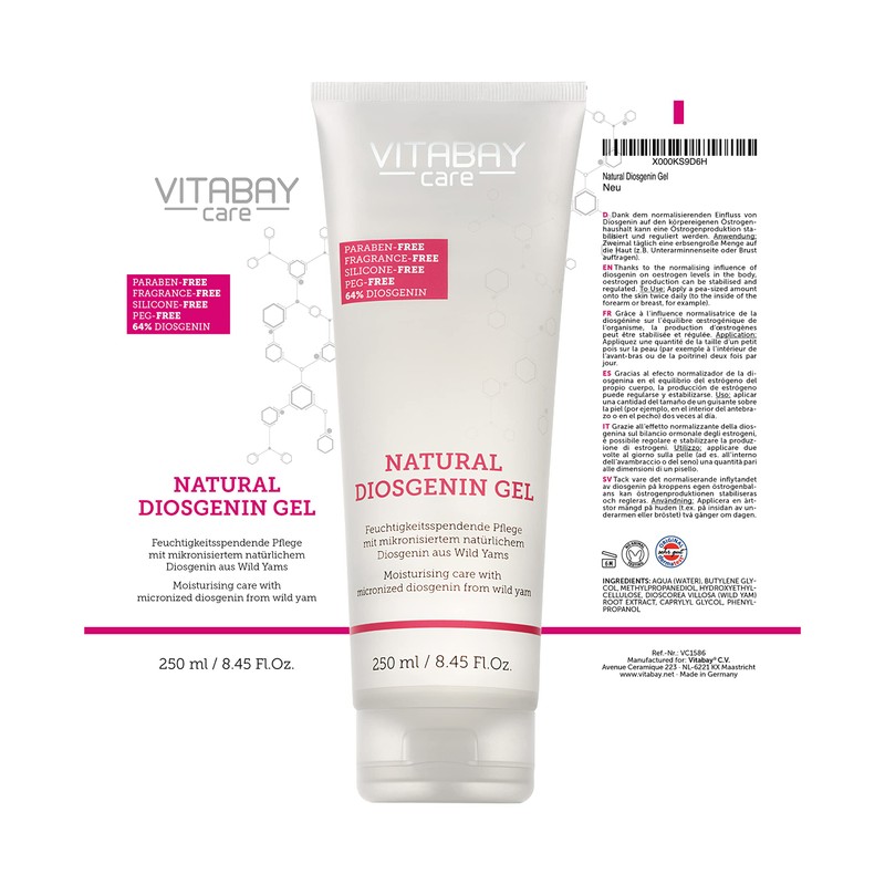 Vitabay Natural Diosgenin Cream with Yam Root 250 ml -