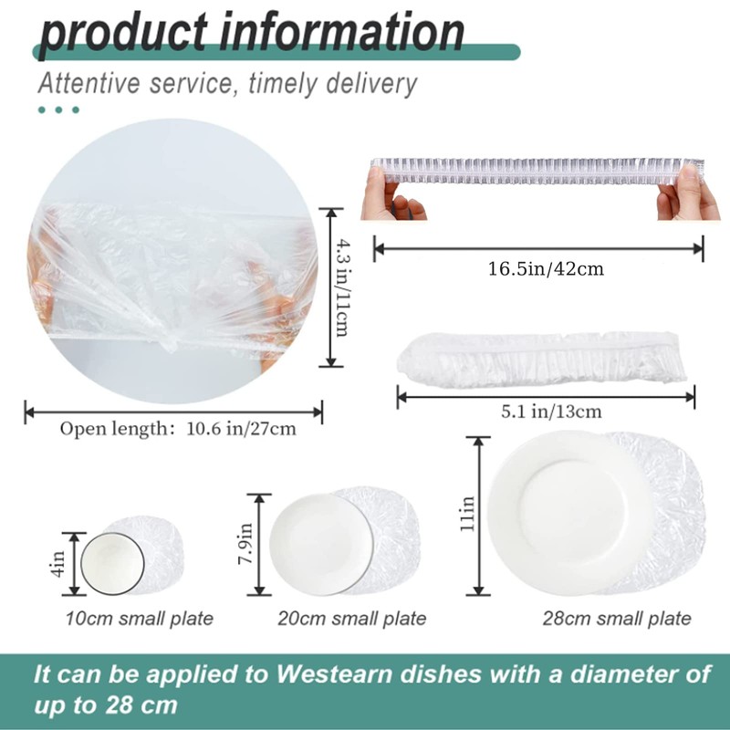 Elastic Food Storage Bags, Pack of 200, Reusable Elastic Covers,