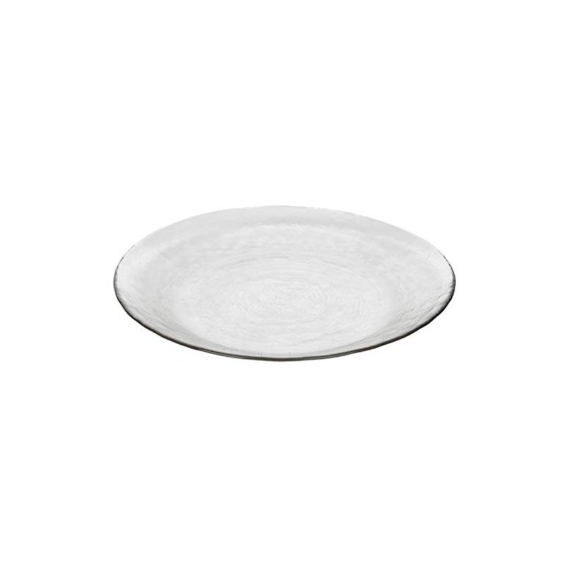 Broste Copenhagen 14460669 Hammered Plate, Glass, 22.5 cm