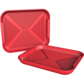 GoodCook - Parrilla de microondas para uso diario, bandeja de tocino sin BPA y bandeja de cocina, utensilios de cocina de microondas de 10 pulgadas para tocino, salchichas y perros calientes, apto