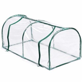 ele ELEOPTION Portable Greenhouse for Outdoors Reinforced Greenhouse with Zipper Doors and Clip, Waterproof Green House for Garden/Patio/Backyard Transparent (47inch x24inchx20 inch)