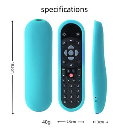 2 Pack Luminous Remote Cover for Q Touch/Non-Touch Remote Control, Also for Glass Stream TV Remote Case, Anti-Slip - Glow Blue+Glow Green (Please Confirm Compatibility By Figure 2)
