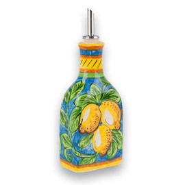 Hand Painted Limone Oil Bottle From Italy