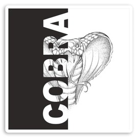 2 x 10cm Cobra Snake Vinyl Stickers - Snakes Laptop Sticker #34450 (10cm Wide)