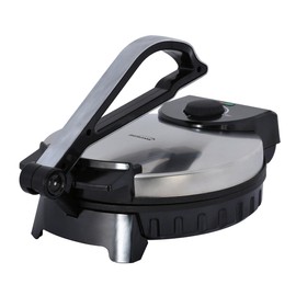 Brentwood Electric Tortilla Maker Non-Stick, 10-inch, Brushed Stainless Steel/Black