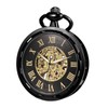 TREEWETO Pocket Watch with Chain Men's Analogue Mechanical Hand Winding