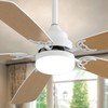 Vivastate Modern 52-Inch Ceiling Fan with LED Light and Remote
