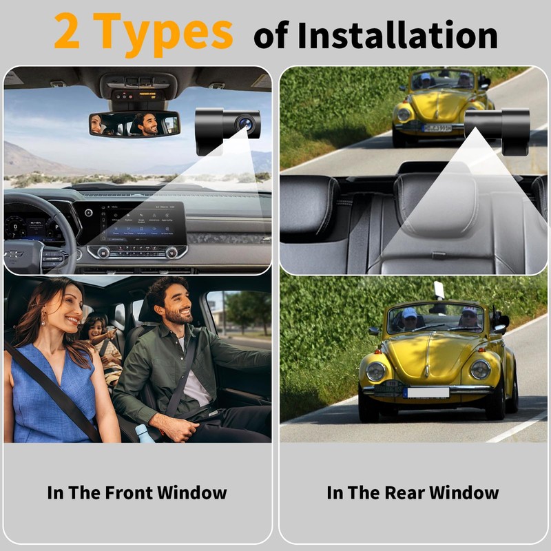 Dash Cam Front and Rear: 4K Dual Channel Dash Cam