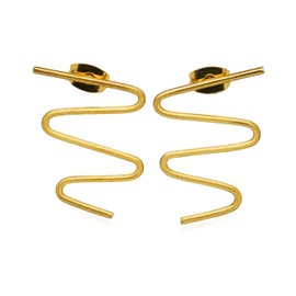Minimalist 18K Gold Plated Earrings, Velgoldet