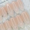 Baby Boomer Heart Handmade Nail Tips - Square S /