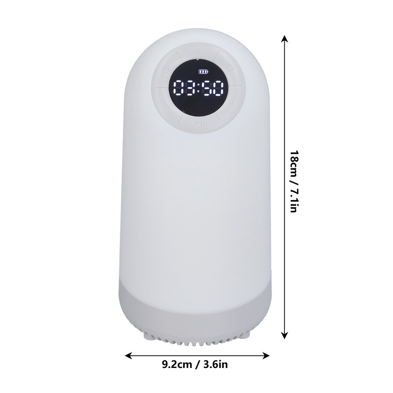Speaker White Wake Up Light Wireless Speaker Multi Function Bedside