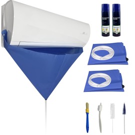 Mini Split Cleaning Kit for Air Conditioner,2 Bottles of air Conditioner Cleaner,2 Air Conditione Waterproof Bag, 4 Wall Mounted Air Conditioner Cleaning Tools etc.