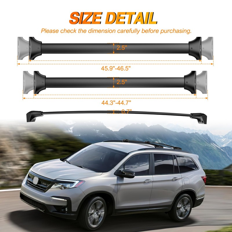 Nilight Roof Rack Cross Bars Fit for Honda Pilot 2016