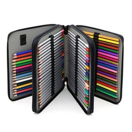 72 Slots Pencil Case Super Large Capacity Pencil Bag Students Stationary Case Coloured Pencils Holder Case Pencil Case Pencil Case with Inner Pocket for Small Gadgets DUBENS