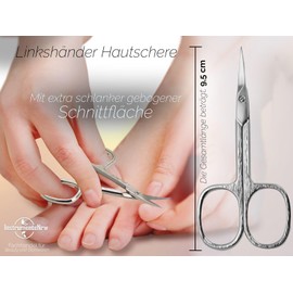 Solingen Erbe Left-Handed Nail Scissors with Curved Blade