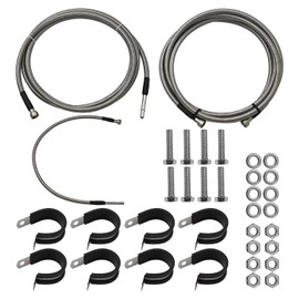 LUFT MEISTAR 819-874 20832565 Front Flexible Stainless Steel Braided Fuel Line Compatible with Chevy Silverado/GMC Sierra 2004-2010, 919-874, 20832563