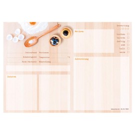 PRICARO Rezeptblock-quer Backen, A4, 25 Blatt, 3 Stück