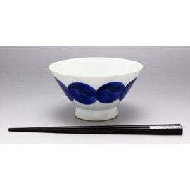 Hasamiyaki, Round Crest Joint, Kurawanka Bowl, Rice Bowl, Blue, Microwavable, Made in Japan