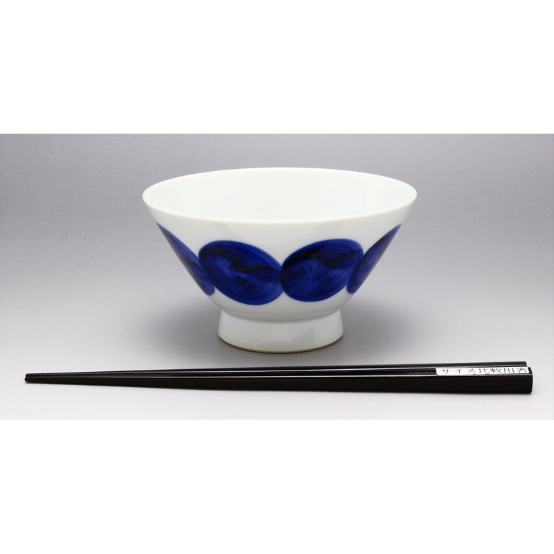 Hasamiyaki, Round Crest Joint, Kurawanka Bowl, Rice Bowl, Blue, Microwavable,