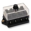 Fuse Box with Cover, 4-Way, Fuse Holder, Pack of 1,