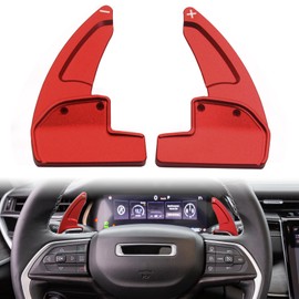 sumaikeji for Jeep Grand Cherokee/Grand Cherokee 4xe(2022-2025), Grand Cherokee L(2021-2025) Dodge Charger Daytona(2024-2025) Steering Wheel Shift Paddle Extension Auto Accessories (Red)