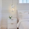 Chrome Pendant Lights Kitchen Island 1 Pack, Mini Crystal Chandeliers,