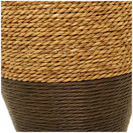 Deco 79 Seagrass Handmade Decorative Vase Tall Woven Floor Centerpiece Vase, Vase for Home Decoration 11" x 11" x 27", Brown