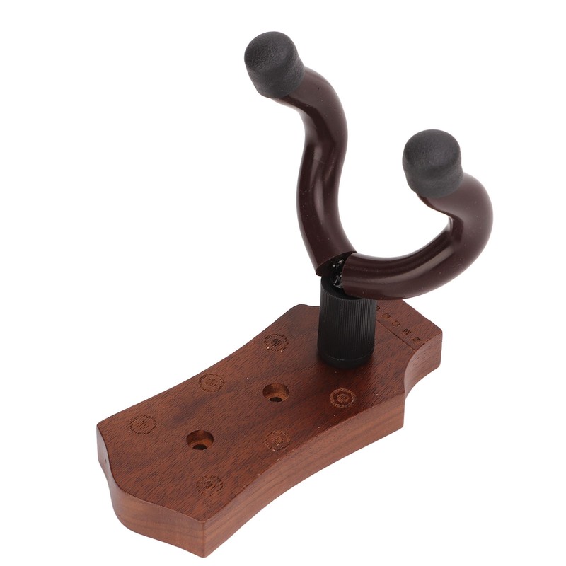 2pcs Guitar Wall Hanger Elegant Black Walnut Guitar Wall Mount