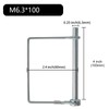 YOLMOOAT 2Pcs Premium Square Trailer Pin, 1/4" x 4"(6.3mm x