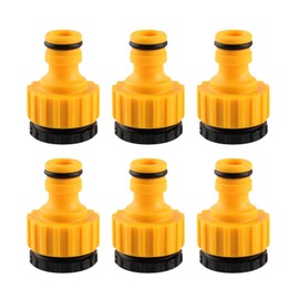 6 Pcs Tap Connector for Hose Pipe, Universal Hose Pipe Tap Hose Connector, Threaded Brass Adapter for Outdoor Garden & Kitchen Taps | Leak-Proof