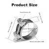 T Bolt Hose Clamps，3 Pieces 68-73MM Durable Exhaust Clamp Set,