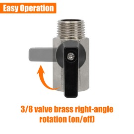 3/8" Brass Mini Ball Valve,Shut Off Switch Ball Valve 3/8" NPT Male x 3/8" NPT Female Thread Pipe Fitting (Pack of 3)