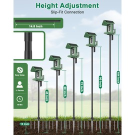 VIUBIRD Bird Feeder Pole – 104 Inch Height Bird House Pole with 1-Inch Dia Heavy Duty for Birdfeeders, Feeding Stand with Mount Kit for Outdoor, Slip-Fit Connection, Black