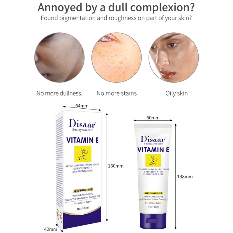 DISAAR Beauty Vitamin E Moisturizing Facial Wash Sunflowers Oil Cleans