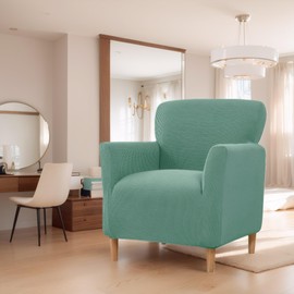 LiveGo Armchair Covers Banquet Armchair Slipcovers stretch knit Chair Slipcover with Arms Stretch Chair Covers for Living Room Soft Armchair Slipcover Nonslip Dog Pet Friendly Furniture Protector
