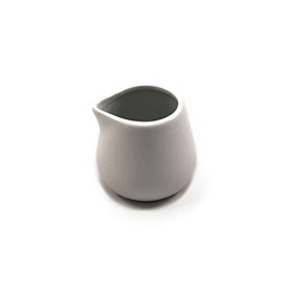 Chef-Hub White Ceramic Mini Milk Jug, Milk Creamer Pitcher Sauce, Syrup Server for Kitchen Home Decor Gift, 3oz, Pack of 6