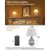 UMEXUS 10” Small Ceramic Cordless Table Lamp with Timer, Dimmer,
