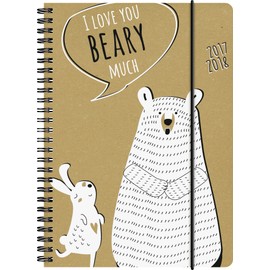 Brunnen 1072983148 Beary School Planner 2015-2017 (1 Week on 2 Pages, August to July 2018)