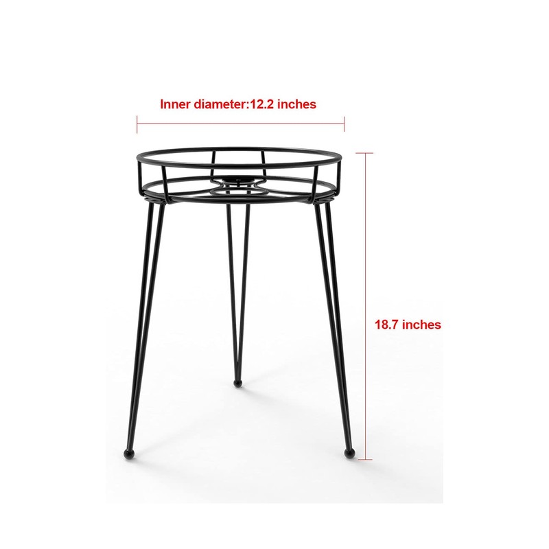 iLTreFlo Midcentury Modern Metal Potted Plant Stand 18.7 inches Tall