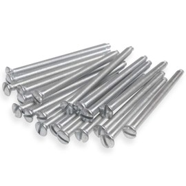 Harlington Group Pack of 20 M3.5 x 50mm Screws Long Electrical Machine Screw for Light Switch and Plug Sockets Bright Zinc Plated DIY 2 inch Plated Slotted Head Harlington Hardware