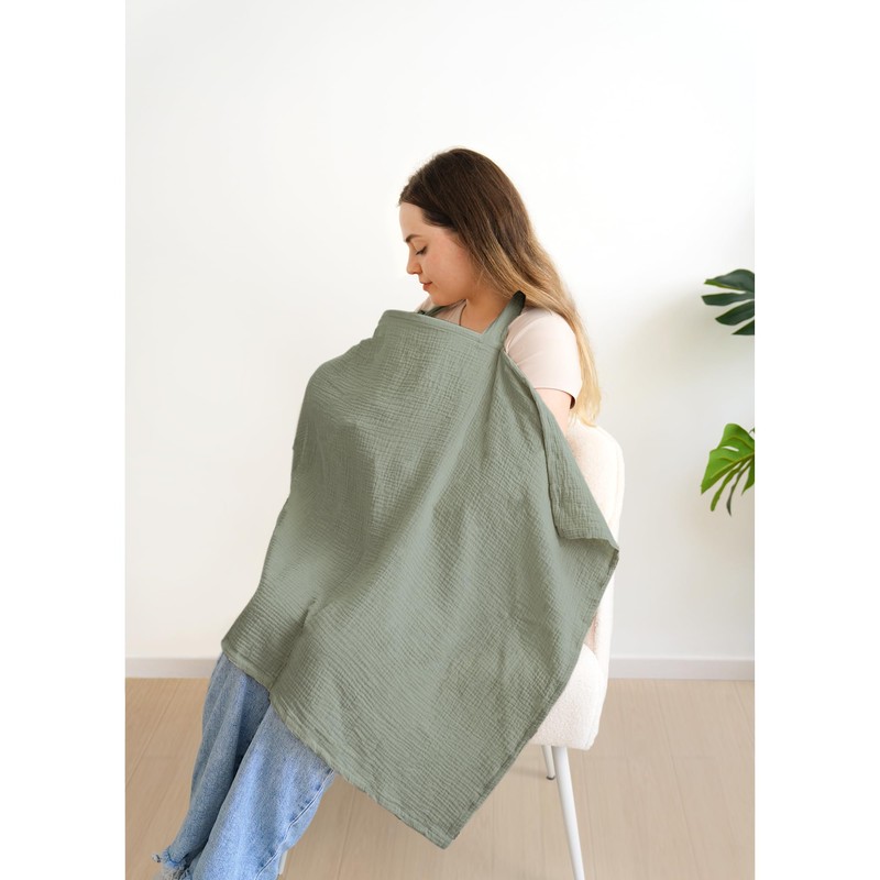 MairMore Muslin Nursing Covers for Breastfeeding, Privacy Breast Feeding Cover