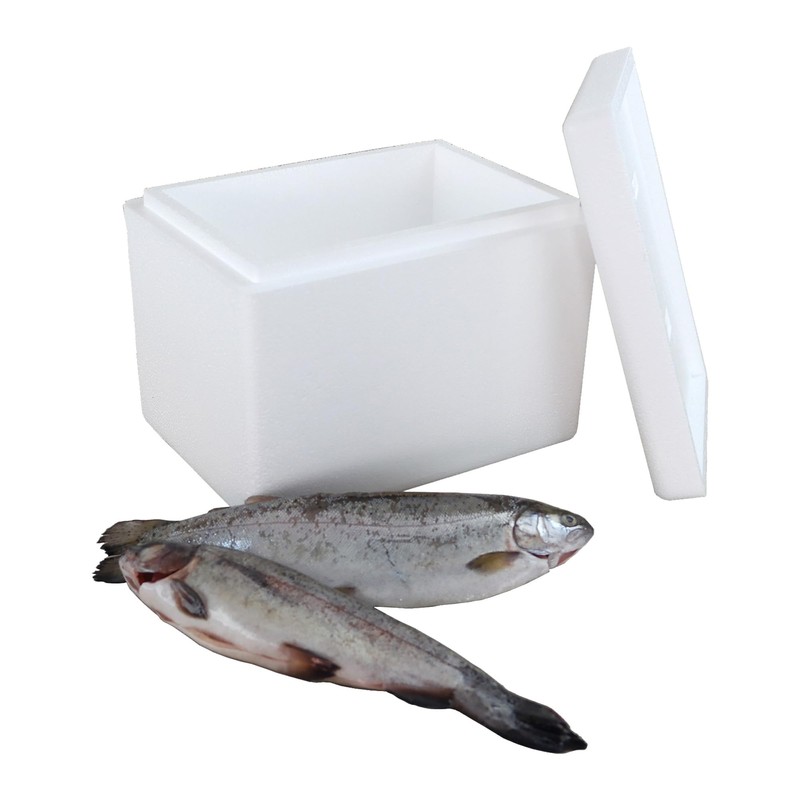 Thermal Box Polystyrene 4.4 Litres with Lid, Cool Box, Polystyrene