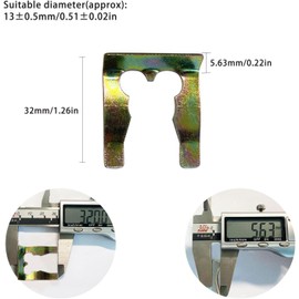 Wjelet Brake Line Clip, 12 Pcs Metal Brake Line Retainer U Shaped Brake Hose Bracket, Parking Brake Cable Clip, Replacement Hose Retaining Clip for Cars Trucks Vehicles Part (Brake Line Clip-2)