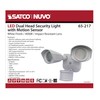 Nuvo 65/217 LED Dual-Head Security Light, 4000K, Motion Sensor, White