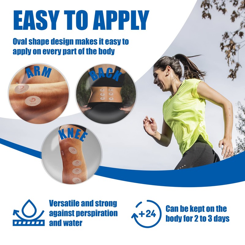 Phiten Metax Power Tape - Oval Shaped Water-Resistant Athletic Tape