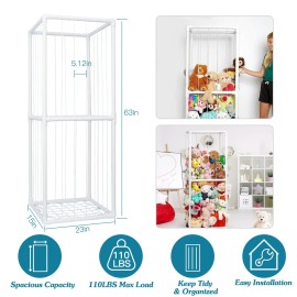 NewHome Toys PVC Shelf Storage Plush Plush Stuffed Animal Holder Kids Toy Storage Cage