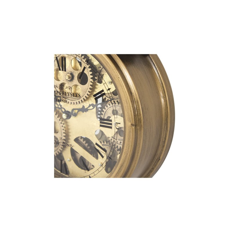 Yosemite Home Decor Brass Gears Table Top Clock