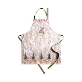 Maison d' Hermine Apron for women with Pocket 100% Cotton 27.50"x31.50" 1 Piece Adjustable Neck Strap & long ties Apron Men, Chef, Cooking - Thanksgiving/Christmas (Mountain Life)